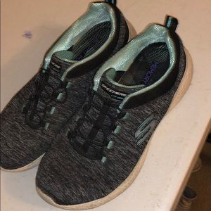 Dark gray athletic shoes